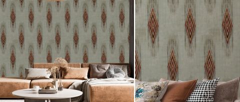 Kestrel Whim Geometric Wallpaper — desktop room preview 3