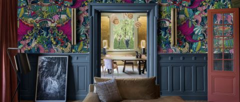 Larkspur Chronicle Animal Wallpaper — desktop room preview 3
