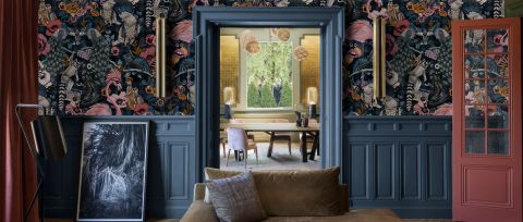 Merevale Folio Illustrative Wallpaper — desktop room preview 3