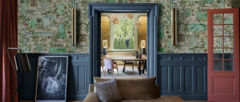 Merevale Reverie Tropical Wallpaper — desktop room preview 3