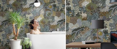Norwyn Atelier Tropical Wallpaper — desktop room preview 3