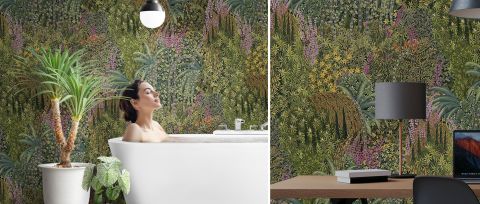 Norwyn Folio Tropical Wallpaper — desktop room preview 3