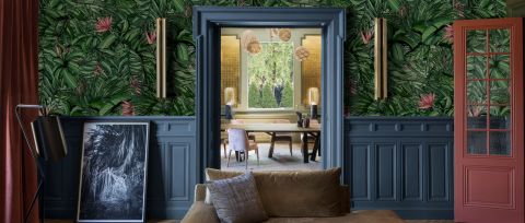 Norwyn Keepsake Tropical Wallpaper — desktop room preview 3
