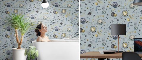 Norwyn Muse Celestial Wallpaper — desktop room preview 3