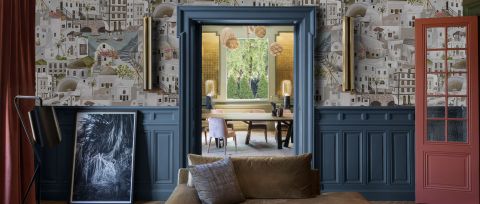 Norwyn Passage Mediterranean Wallpaper — Ivory — desktop artwork view 3