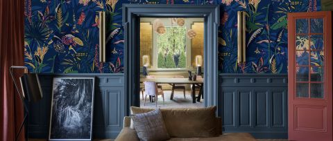 Norwyn Story Tropical Wallpaper — desktop room preview 3
