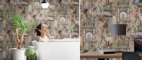 Orlena Atelier Architectural Wallpaper — desktop room preview 3