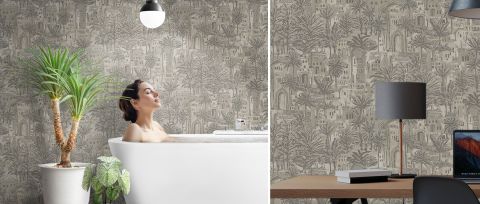 Orlena Chronicle Architectural Wallpaper — desktop room preview 3