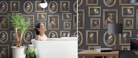 Orlena Daydream Illustrative Wallpaper — desktop room preview 3