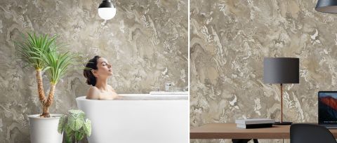 Orlena Drift Surface Effect Wallpaper — desktop room preview 3