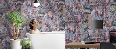 Orlena Echo Architectural Wallpaper — desktop room preview 3