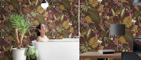 Orlena Folio Tropical Wallpaper — desktop room preview 3