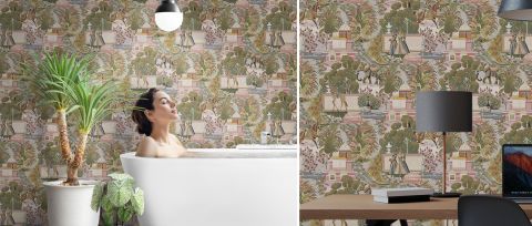 Orlena Haven Architectural Wallpaper — desktop room preview 3