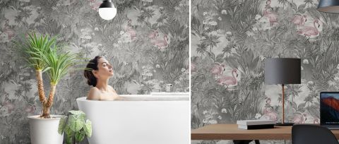 Orlena Journey Floral Wallpaper — desktop room preview 3