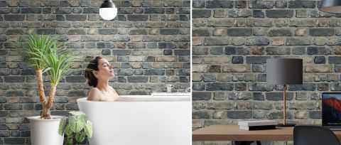 Orlena Serenade Surface Effect Wallpaper — desktop room preview 3