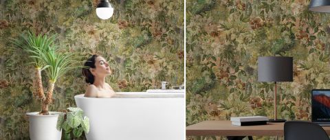 Orlena Solace Floral Wallpaper — desktop room preview 3