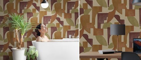 Orlena Vista Geometric Wallpaper — desktop room preview 3