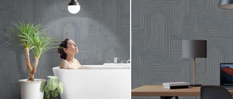 Orlena Whim Botanical Wallpaper — desktop room preview 3