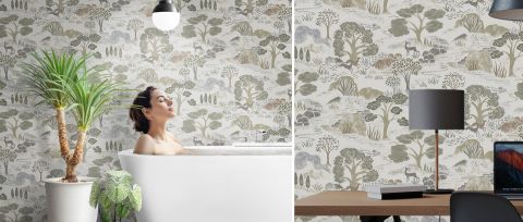 Peverly Cadence Scenic Wallpaper — desktop room preview 3