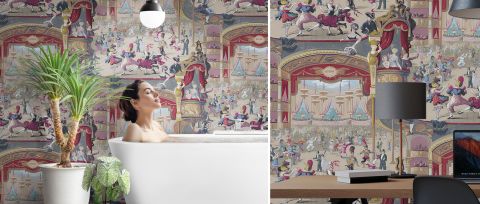 Peverly Folio Carnival Wallpaper — desktop room preview 3