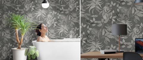 Peverly Muse Tropical Wallpaper — desktop room preview 3