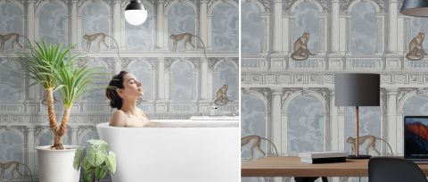 Peverly Prelude Architectural Wallpaper — desktop room preview 3