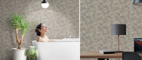 Peverly Rhapsody Botanical Wallpaper — desktop room preview 3