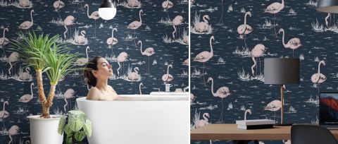 Peverly Solace Bird Wallpaper — desktop room preview 3