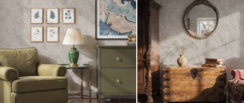 Quenora Atelier Botanical Wallpaper — desktop room preview 3