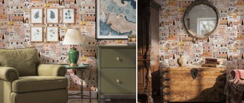 Quenora Prelude Mediterranean Wallpaper — desktop room preview 3