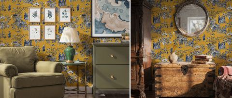 Quenora Solace Architectural Wallpaper — desktop room preview 3
