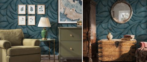 Roskell Chronicle Botanical Wallpaper — desktop room preview 3