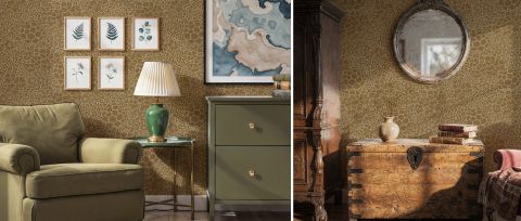 Roskell Haven Floral Wallpaper — desktop room preview 3