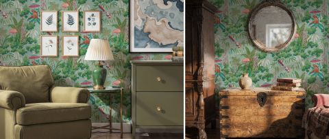 Solenne Atelier Tropical Wallpaper — desktop room preview 3