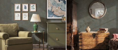 Solenne Reverie Geometric Wallpaper — desktop room preview 3