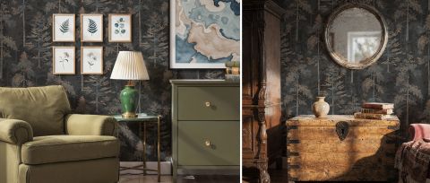Solenne Tableau Woodland Wallpaper — desktop room preview 3