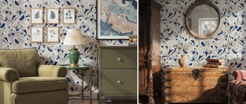 Solenne Vista Bird Wallpaper — desktop room preview 3