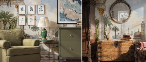 Thistlemere Verse Architectural Wallpaper — desktop room preview 3