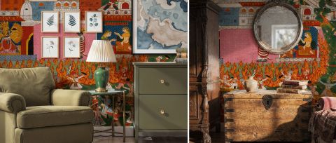 Umbervale Gleam Narrative Art Wallpaper — desktop room preview 3