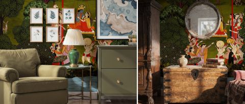 Umbervale Haven Narrative Art Wallpaper — desktop room preview 3