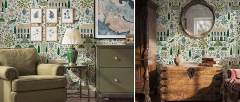 Virelle Cadence Architectural Wallpaper — desktop room preview 3