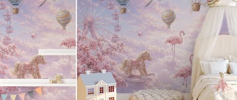 Virelle Enclave Sky Adventure Wallpaper — desktop room preview 3