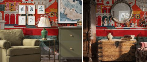 Virelle Gleam Narrative Art Wallpaper — desktop room preview 3