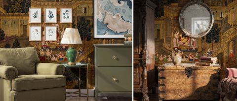 Virelle Story Narrative Art Wallpaper — desktop room preview 3