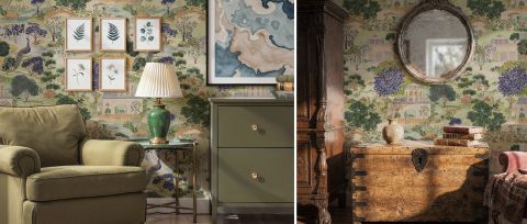 Virelle Vista Scenic Wallpaper — desktop room preview 3