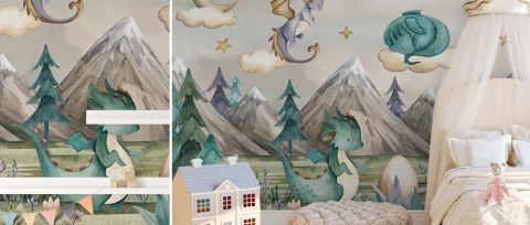 Wrenley Atelier Fantasy Kids Wallpaper — desktop room preview 3