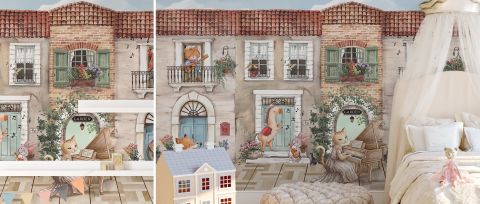 Yarrowmere Daydream Animal Adventure Wallpaper — desktop room preview 3