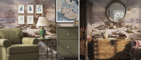 Yarrowmere Drift Scenic Wallpaper — desktop room preview 3