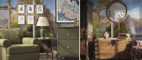 Yarrowmere Enclave Architectural Wallpaper — desktop room preview 3