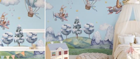 Yarrowmere Folio Sky Adventure Wallpaper — desktop room preview 3